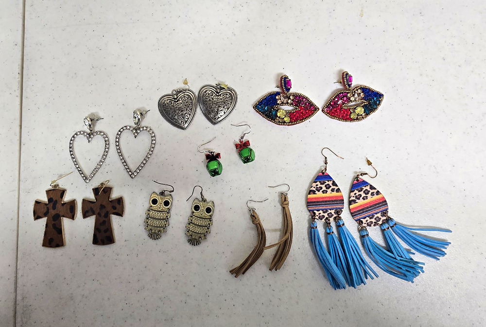 Lot of 8 Pairs Costume Statement Earrings Boho Southwestern Beaded Tassel Wester
